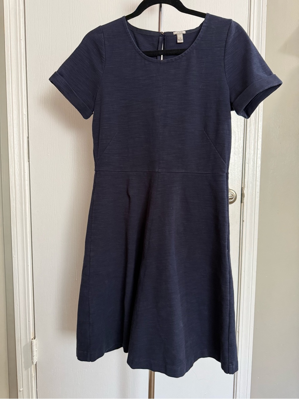 J.Crew Navy Blue Short Sleeve Work Dress Size 8